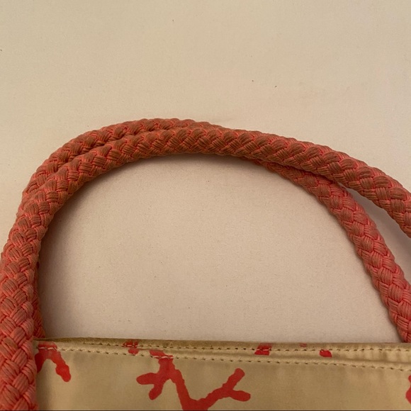 Vintage Kate spade coral print rope handle handbag - Picture 4 of 8